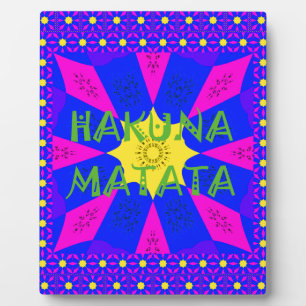 Plaque Photo Hakuna Matata Beaux Designs Incroyables Couleurs