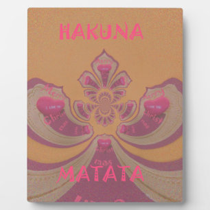 Plaque Photo Hakuna Matata Joyeux Noël joli coeur design