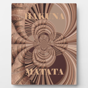 Plaque Photo Hakuna Matata Kenya Giraffe Safari tissé Sourveni