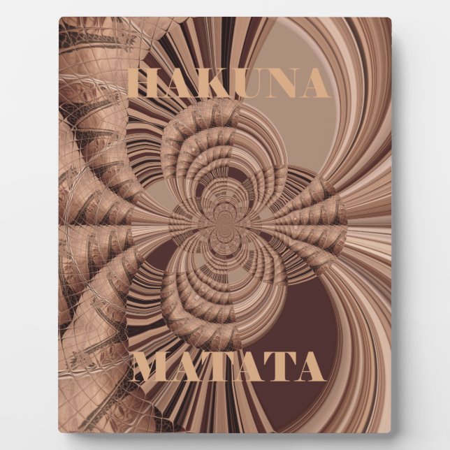 Plaque Photo Hakuna Matata Kenya Giraffe Safari tissé Sourveni (Devant)