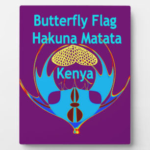 Plaque Photo "Hakuna Matata Kenya" Papillon Art Imprimer/Graphi