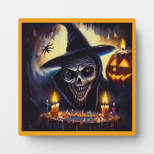 Plaque Photo Halloween - Anniversaire 7 (Devant)