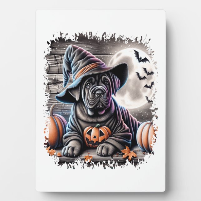Plaque Photo Halloween Canne Corso Dog (Devant)