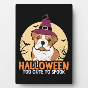 Plaque Photo Halloween Cute Bulldog