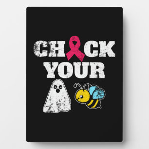 Plaque Photo Halloween du cancer du sein