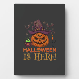 Plaque Photo Halloween Est Là Chapeau De Sorcière Citrouille Ch