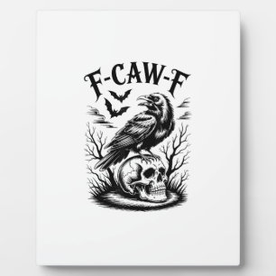 Plaque Photo Halloween F-Caw-F Oiseau Corbeau Femmes Hommes Ten