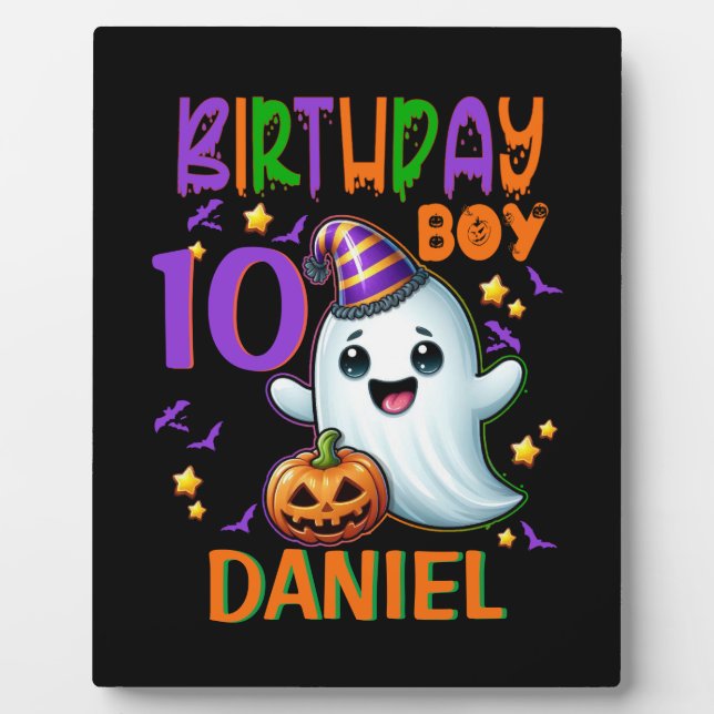 Plaque Photo Halloween Fantôme Anniversaire Garçon Conception É (Devant)