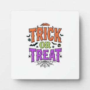 Plaque Photo Halloween Farce Traitement Drôle Toile d'araignée