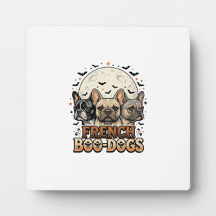 Plaque Photo Halloween Frenchie Boo Dogs Drôle Vintage_1