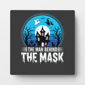 Plaque Photo Halloween Man Behind the Mask Haunted House