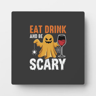 Plaque Photo Halloween Manger Boire Être Effrayant Fantôme Conc