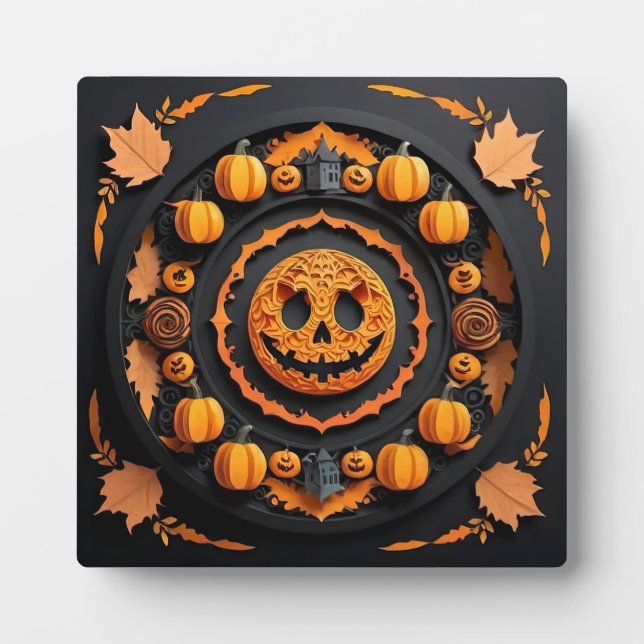 Plaque Photo Halloween Papercuat Mandala (Devant)