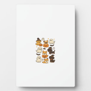 Plaque Photo Halloween Puppy Love � Art de chien Kawaii T-Sh cl
