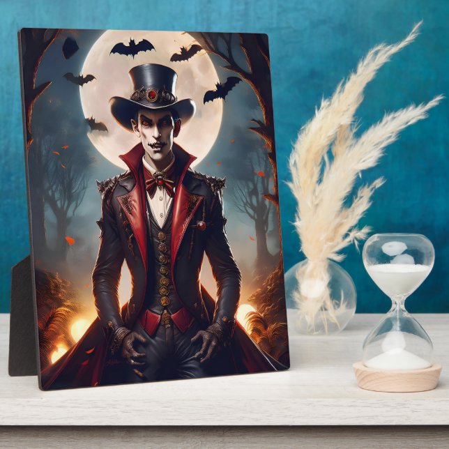 Plaque Photo Halloween Steampunk Gothique Zombie Vampire (Côté)