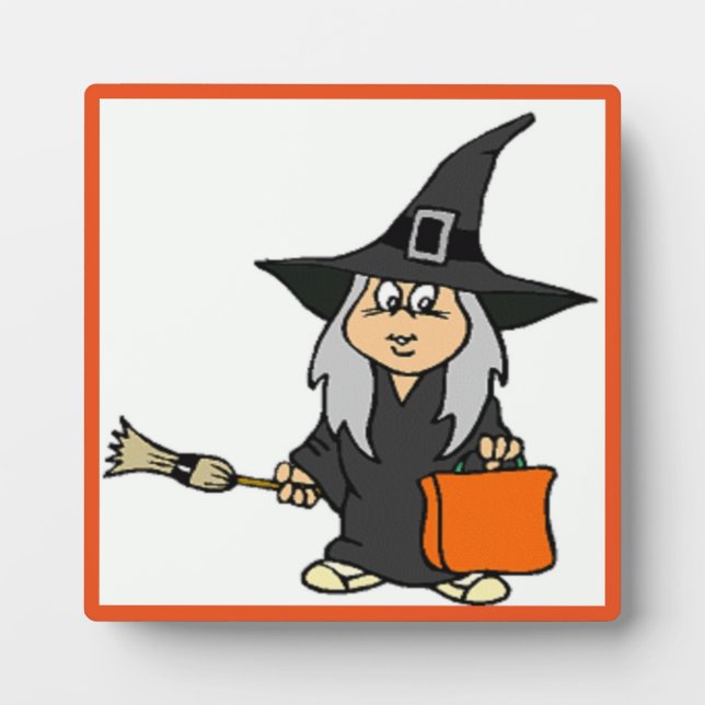 PLAQUE PHOTO HALLOWEEN WITCH (Devant)