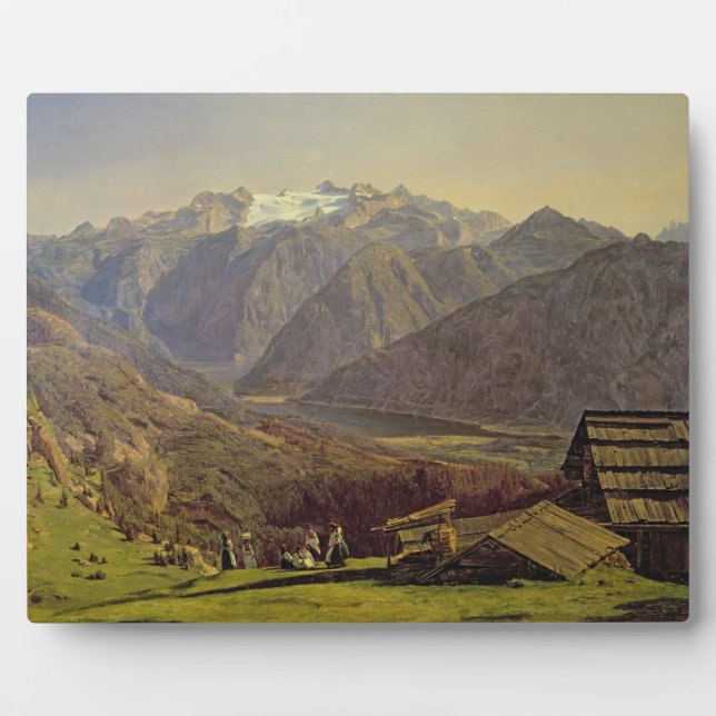 Plaque Photo Hallstatter-See (huile sur toile) (Devant)