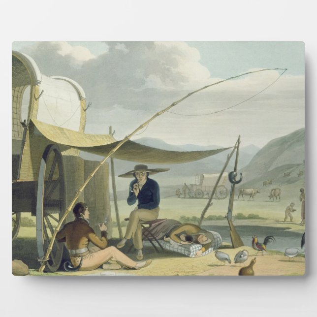 Plaque Photo Halt of a Boor's Family, assiette 17 de 'African S (Devant)