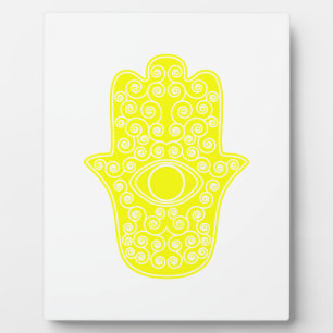 Plaque Photo Hamsa-Main Jaune de Miriam-Main de Fatima.png