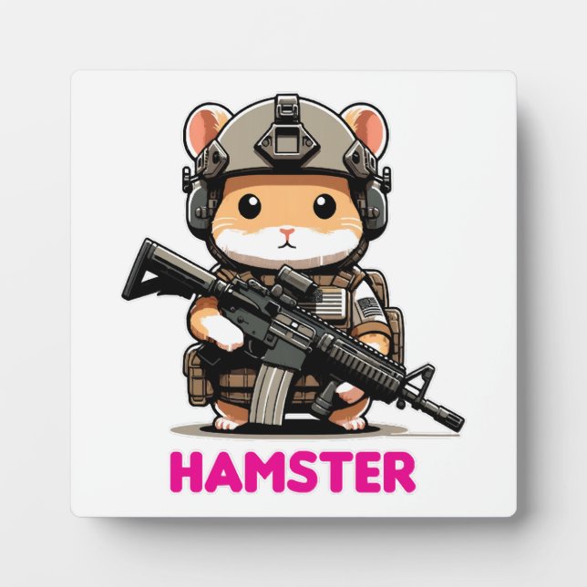 Plaque Photo Hamster tactique (Devant)