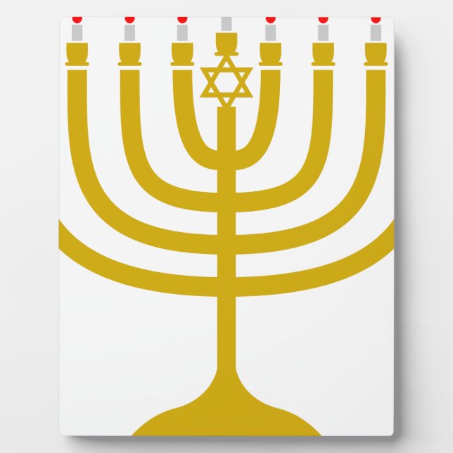 Plaque Photo Hanoukka Menorah (Devant)