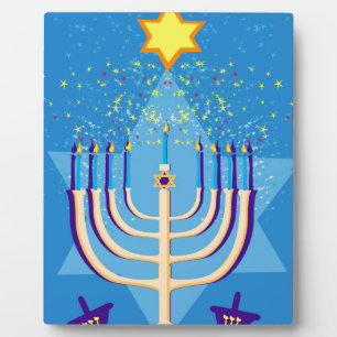 Plaque Photo hanoukka menorah