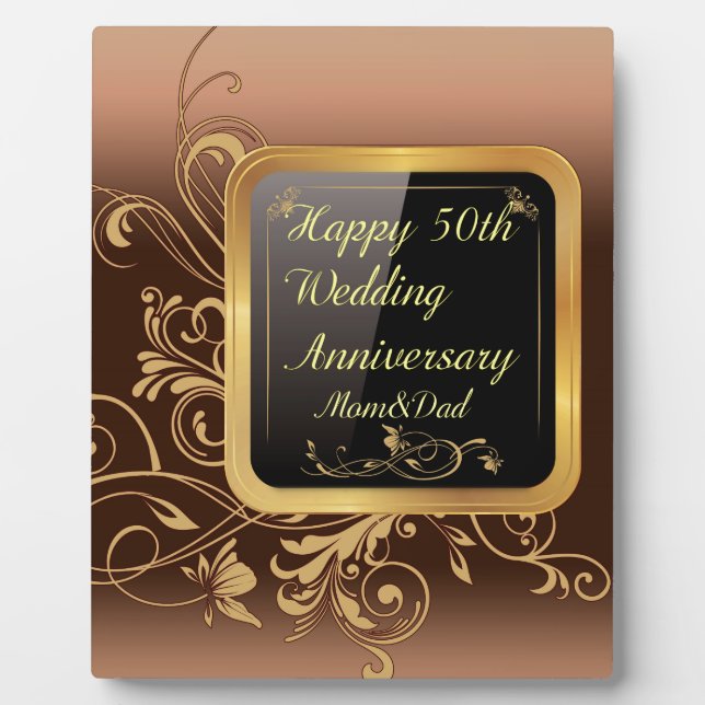 Plaque Photo Happy 50th Wedding Anniversary Multi products sele (Devant)