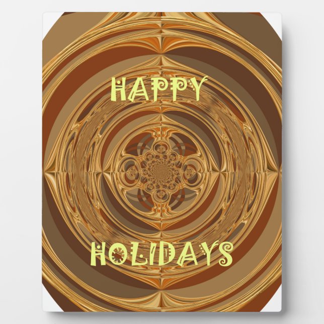 Plaque Photo Happy Holidays Circle Art Print/Design (Devant)