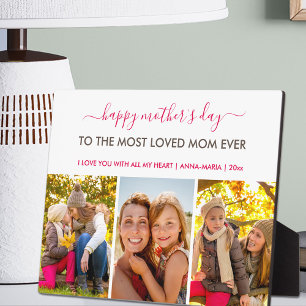 Plaque Photo Happy Mothers Day 3 Photo Collage personnalisé
