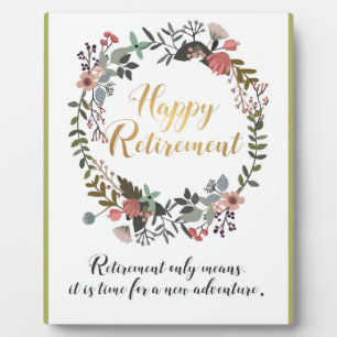Plaque Photo Happy Retirement Congratulations Wishes Gift