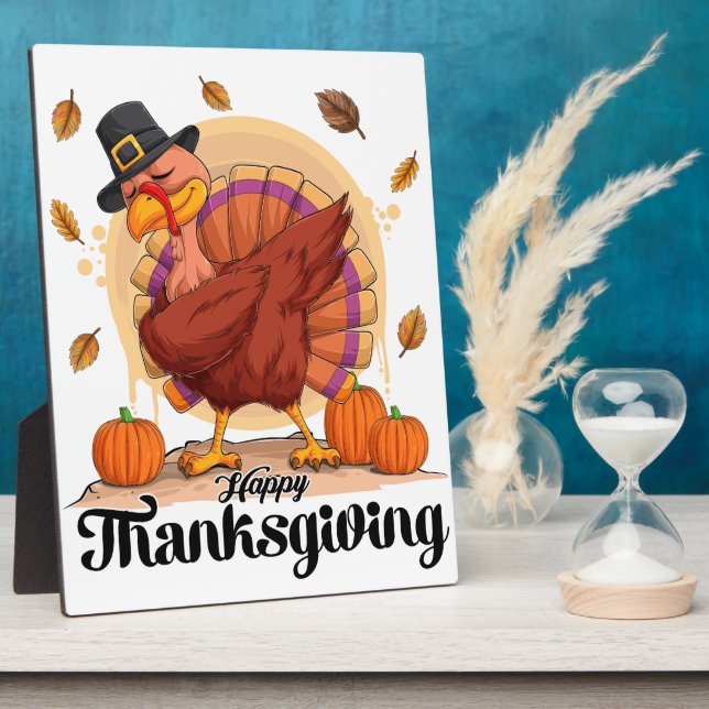 Plaque Photo Happy Thanksgiving (Côté)