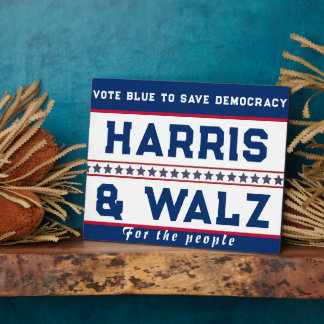Plaque Photo Harris & Walz Élection 2024