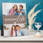 Plaque Photo Hashtag Momlife 2 Photos Personnalisées<br><div class="desc">Célébrez le beau chaos de la maternité avec le hashtag Momlife 2 Photos Custom Plaque. Avec l'expression populaire "#Momlife" dans un design élégant et moderne, cette plaque est entièrement personnalisable avec deux de vos photos préférées. Un complément parfait à votre décor de maison ou un cadeau réfléchi pour les mamans...</div>