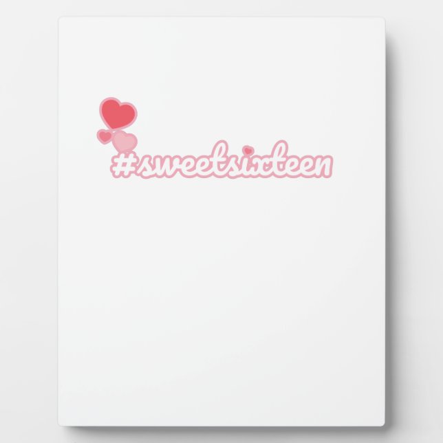 Plaque Photo Hashtag Sweet sixteen (Devant)