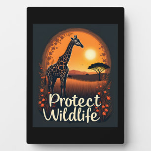 Plaque Photo Haut de tank de la girafe de la savane