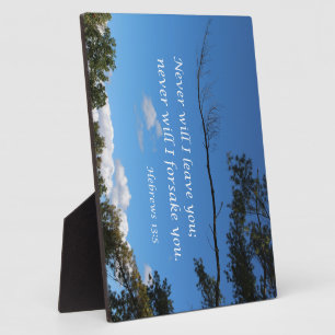 Plaque Photo Hébreux 13:5 Jamais je ne vous quitterai