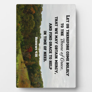 Plaque Photo Hébreux 4:16 Venons donc avec audace à la