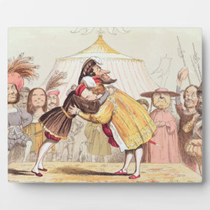 Plaque Photo Henry VIII (1491-1547) et Francis I de France (14