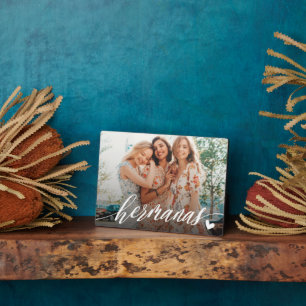 Plaque Photo Hermanas Script Soeurs Espagnoles Photo