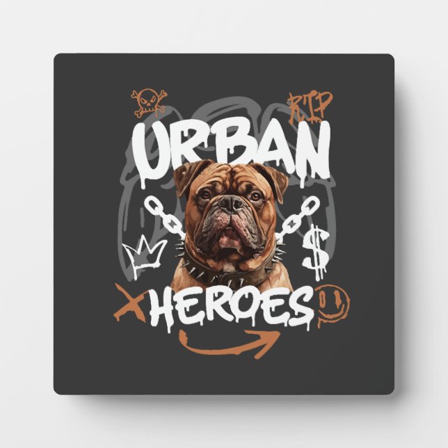 Plaque Photo Héros Urbain Chien (Devant)