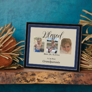 Plaque Photo Heureux d'être leurs grands-parents Multiphoto