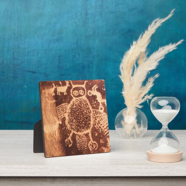 Plaque Photo Hibou Pictograph Utah, canyon de 9 miles (Insitu)