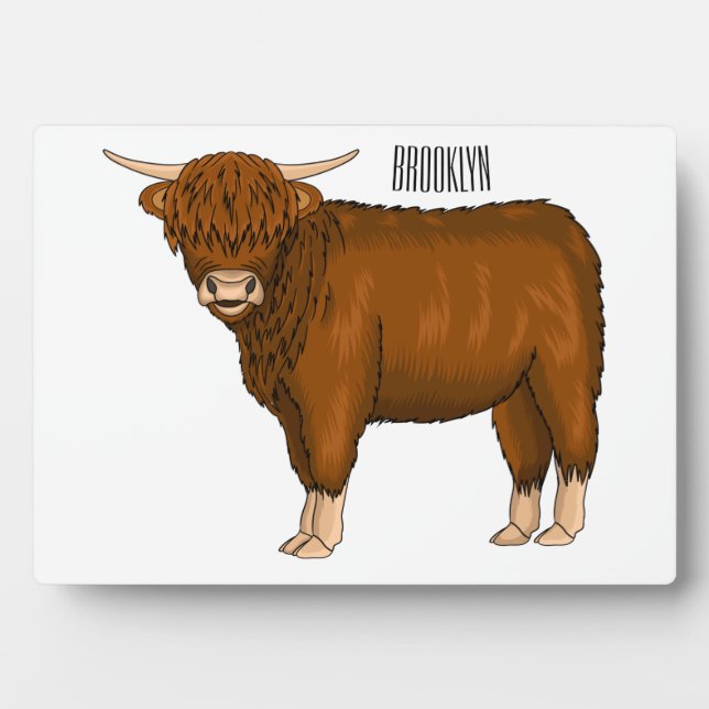 Plaque Photo Highland cow (Devant)