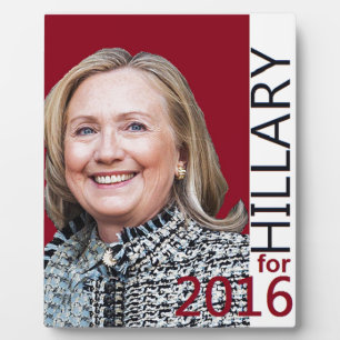 Plaque Photo Hillary Clinton 2016