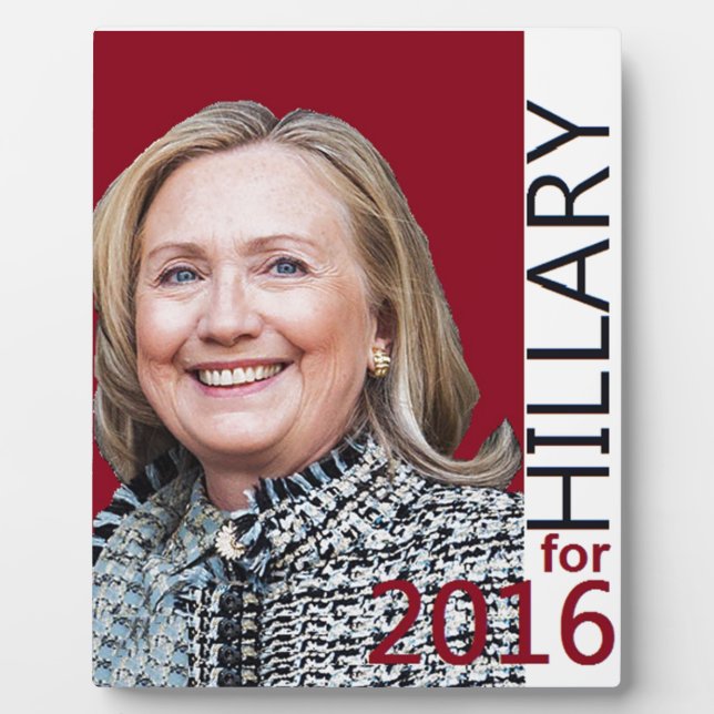 Plaque Photo Hillary Clinton 2016 (Devant)