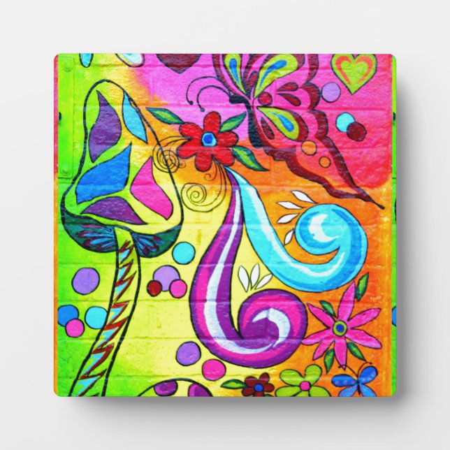 Plaque Photo hippie amour super (Devant)