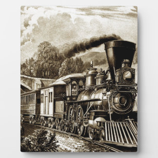 Plaque Photo Historique des locomotives des moteurs à vapeur