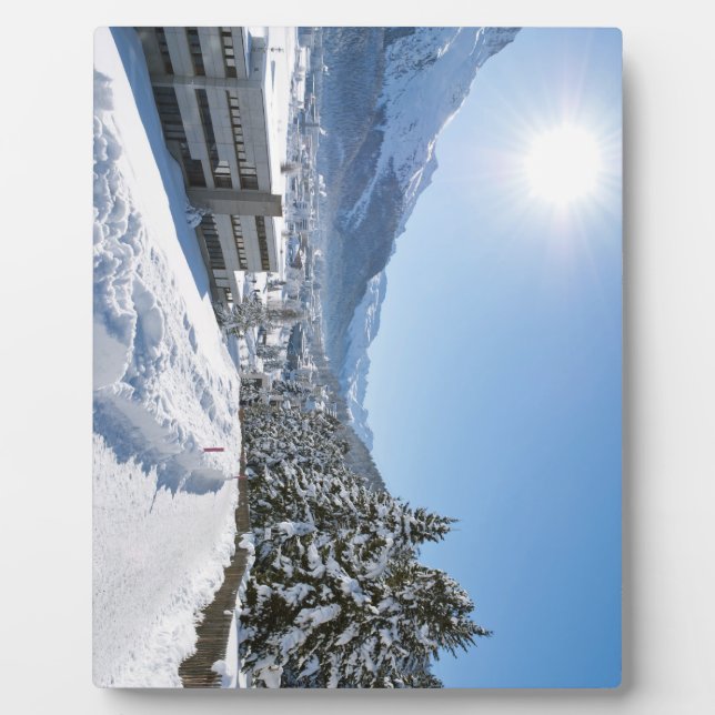 Plaque Photo Hiver à St. Moritz (Devant)
