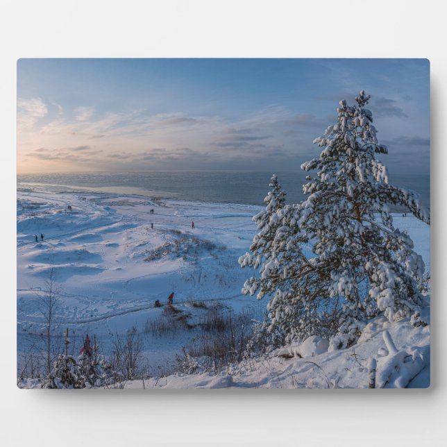 Plaque Photo Hiver neigeux Côte balte (Devant)