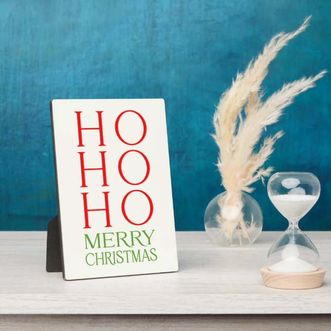Plaque Photo Ho Ho Ho Joyeux Noël (Côté)